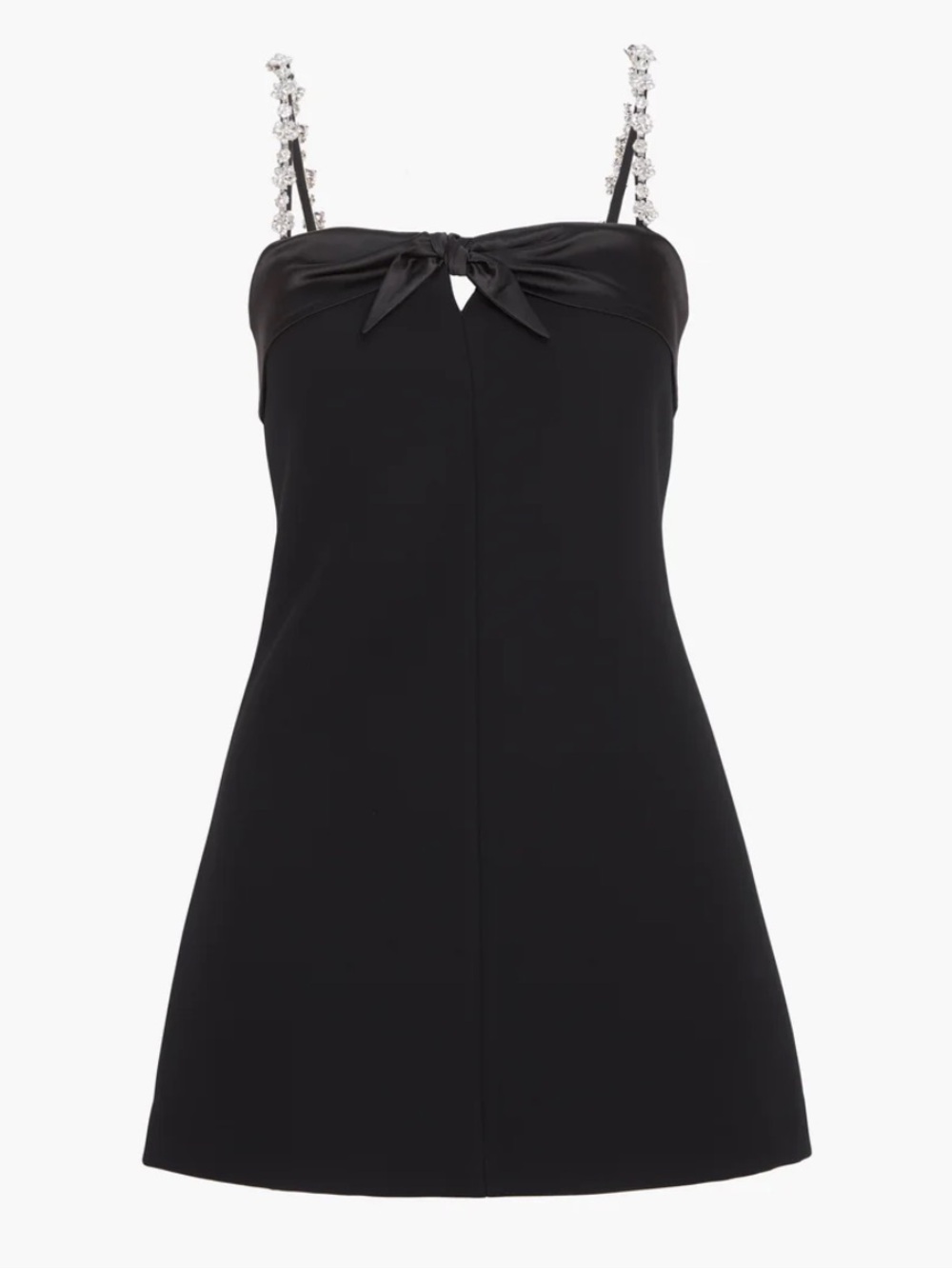 Hill House Hayley Black Mini Dress with Jeweled Straps